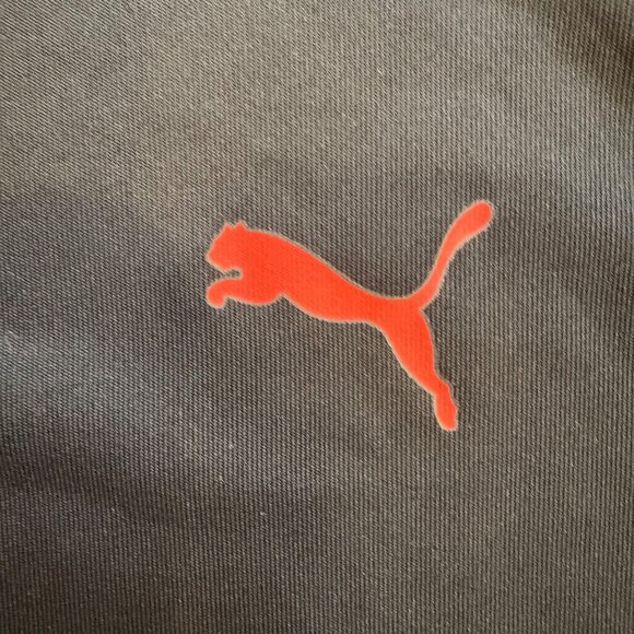 Vintage Puma Black Mens large T-Shirt Cat Jumping Logo Sport Lifestyle Dry Cell - Picture 4 of 7